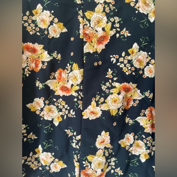 ZARA Quilted Floral Jacket Coat Size M-L - Picture 15 of 15